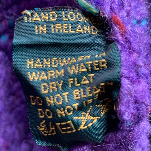 Hand loomed wool sweater from Donnegal Ireland size small - Picture 6 of 6